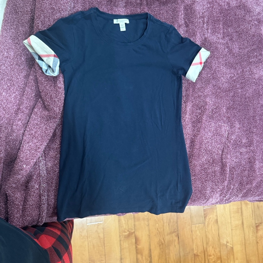 Burberry Navy Blue Short Sleeve Tee